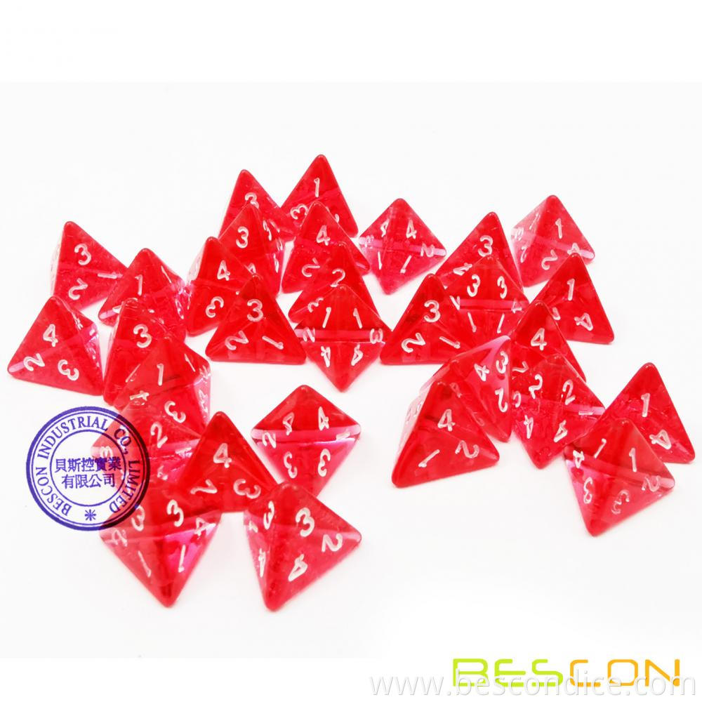 Roleplaying Mini Red Gem D4 Dice Roleplaying Mini Red Gem D4 Dice